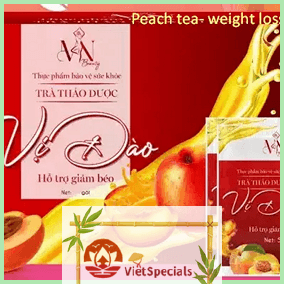 Tra Giam Can Vi Dao Dong Anh - Peach Tea Detox Weight Loss 100% Herbal - 4 Boxes