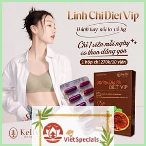 Linh Chi Diet VIP Kelly Herbal Weight Loss – Box of 10 Capsules