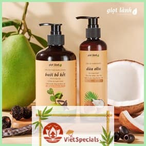 Giot Lanh Herbal Shampoo and Coconut Olive Conditioner Combo