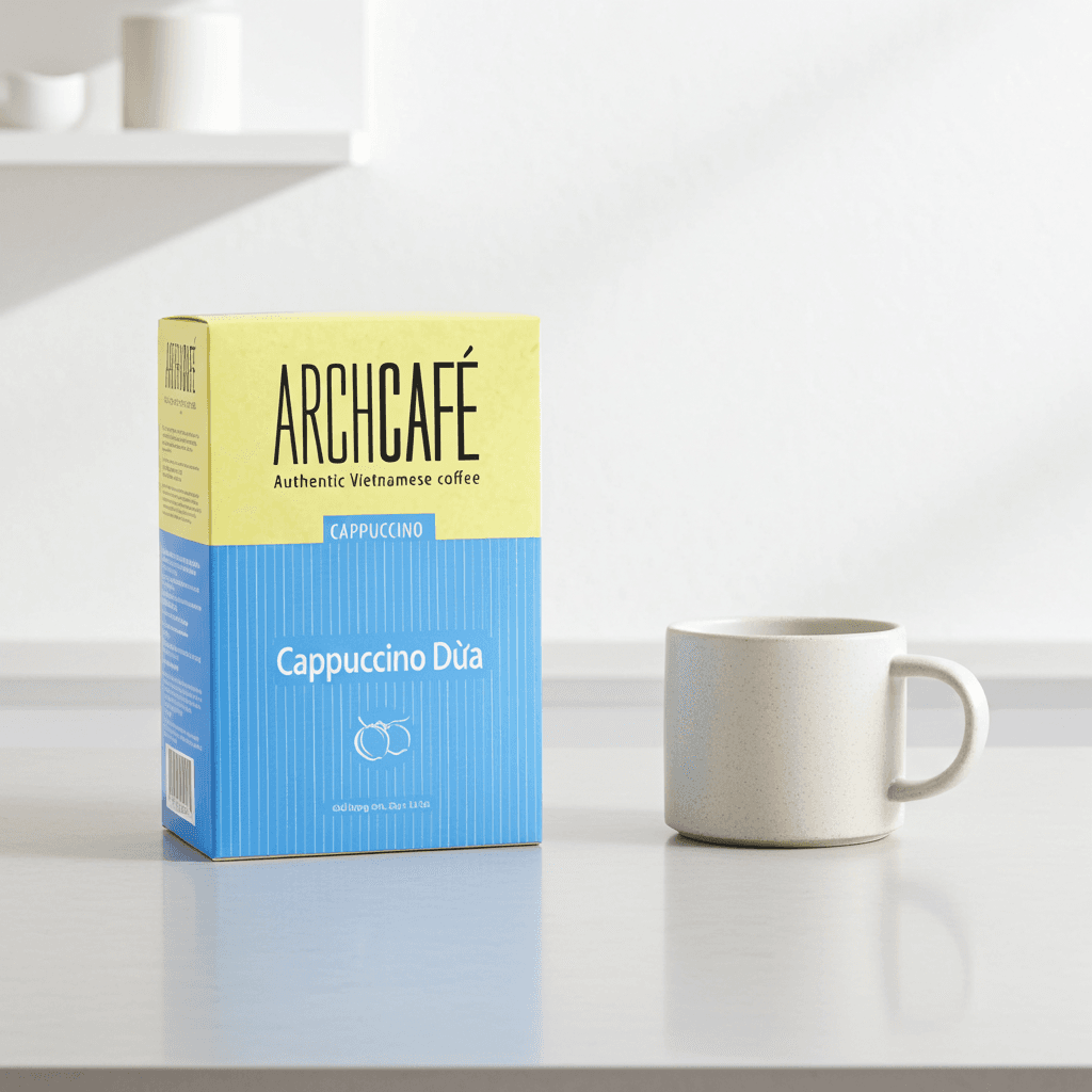 Archcafe Coconut Flavored Instant Cappuccino Coffee 10 Pack
