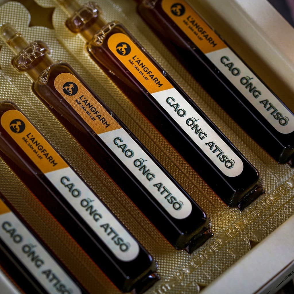 L'angfarm Artichoke Tea Antique Box 10 Tubes Premium Vietnamese Herbal