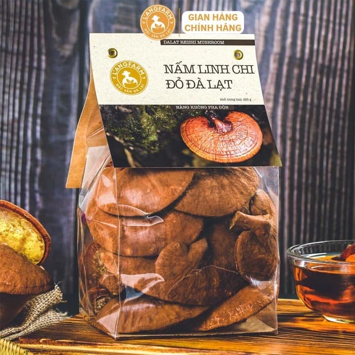 L'angfarm Da Lat Red Reishi Mushroom 225g Premium Dried Herbs