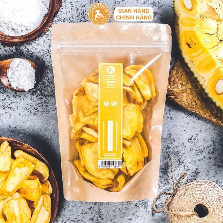 L'angfarm Crispy Dried Jackfruit Natural Flavor 80g Kraft Bag