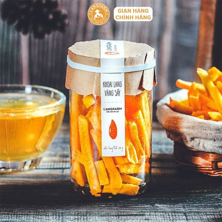 L'angfarm Dried Golden Sweet Potato Crisps Crispy Snack 80g Jar