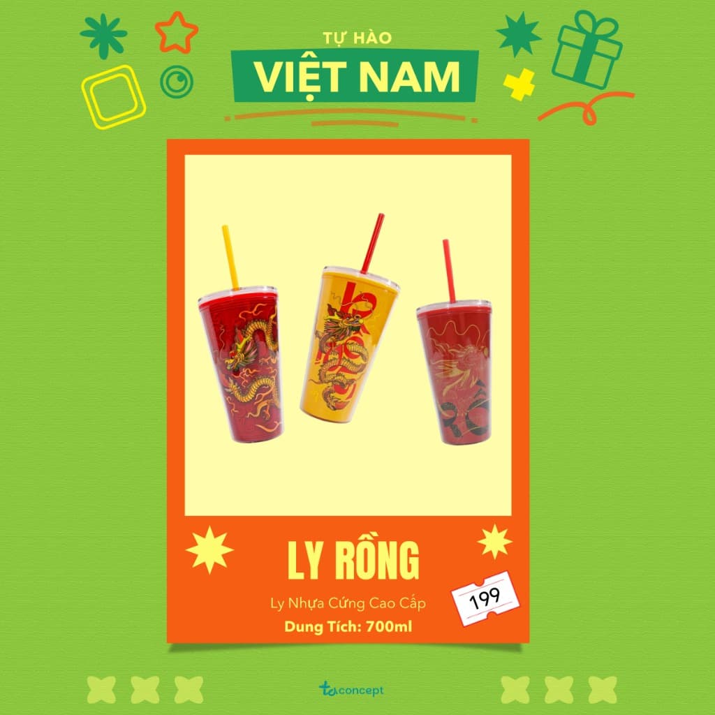 Taconcept Dragon Cup with Lively Design 700ml BPA-Free Plastic