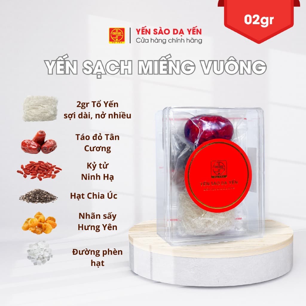 Da Yen Pure Bird's Nest with Red Dates, Goji Berries & Chia Seeds 2g