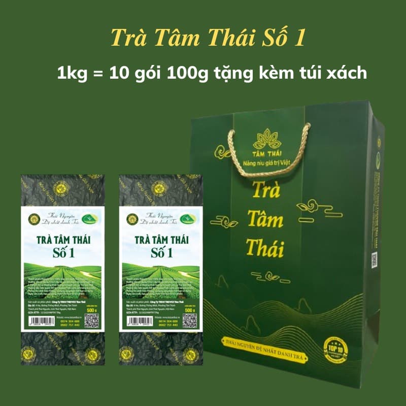 Tam Thai Premium Thai Nguyen Tancuong Green Tea Vacuum 100g Pack Combo 5