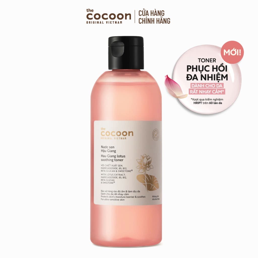 Cocoon Hau Giang Lotus Water Toner Hydrating 310ml Pink