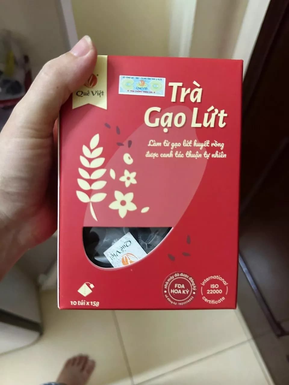 Que Viet Brown Rice Tea Natural Ingredients Antioxidant 600g