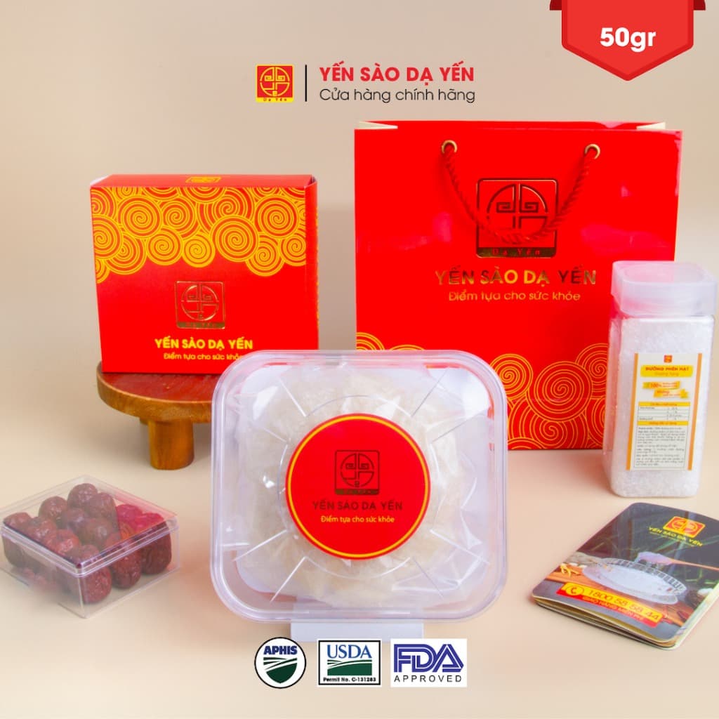 Da Yen Premium Bird's Nest With Rock Sugar Gift Set 50g High Quality