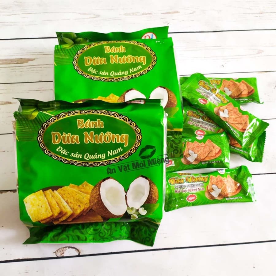 Phuc Dat Quang Nam Banh Dua Nuong Coconut Crispy Cookies Pack of 12