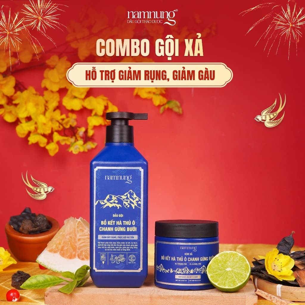 NAMNUNG Herbal Shampoo & Conditioner Set Hair Repair 300ml