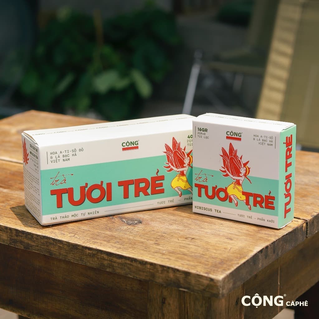 Cong Coffee Herbal Tea Blend 40g 20 Bags Natural Refreshing Flavor