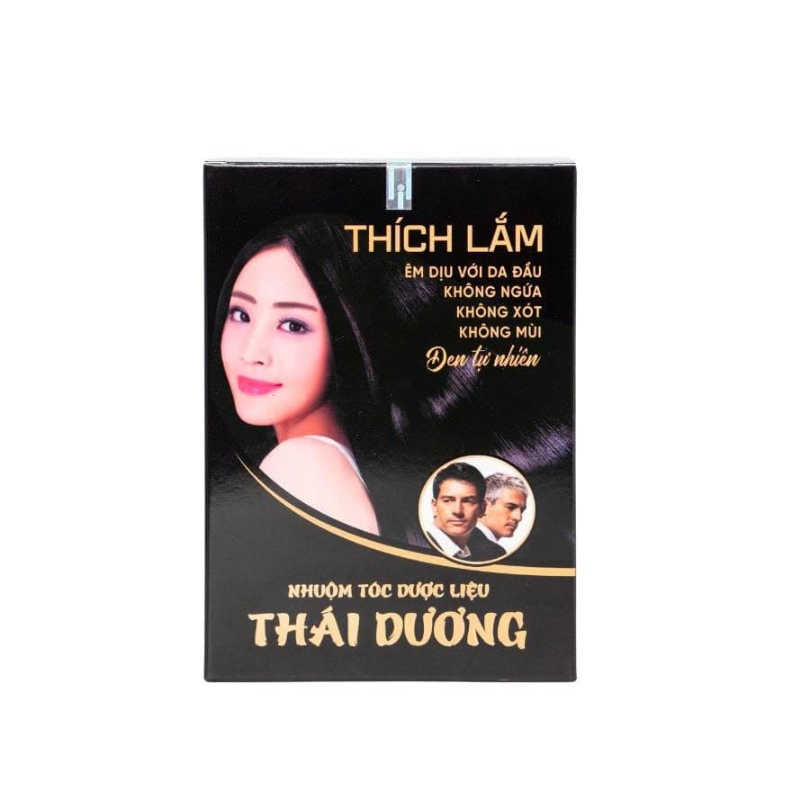Thich Lam Thai Duong Herbal Black Hair Dye Gel 5 Sachets Natural Color
