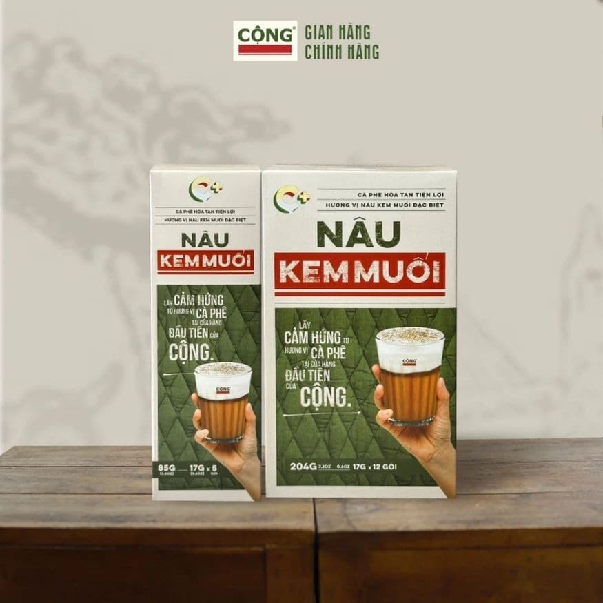 Cong Coffee Salted Caramel Instant Coffee 12 Pack | Rich Flavor