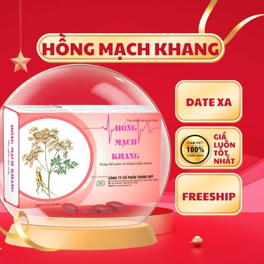 Hong Mach Khang Circulation Support Supplement 120 Tablets