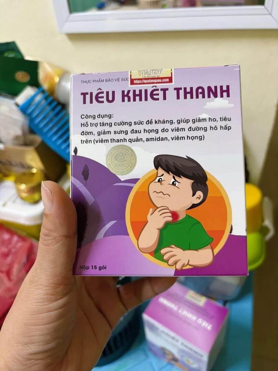 Teu Khiet Thanh Herbal Throat Relief Powder Upper Respiratory Support 15 Sachets