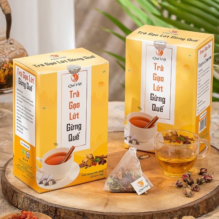 Que Viet Brown Rice Chrysanthemum Tea Relaxing Herbal Blend