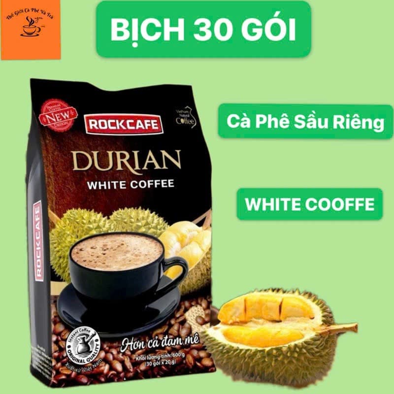 ROCKCAFE Durian Coffee Unique Flavor 30 Sachets Vietnam
