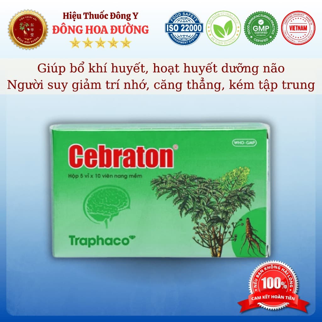 Traphaco Cebraton Memory Support Brain Circulation 50 Soft Capsules