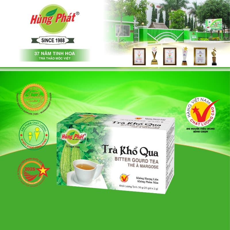 Hung Phat Bitter Melon & Lingzhi Herbal Tea Lightly Bitter 20 Bags