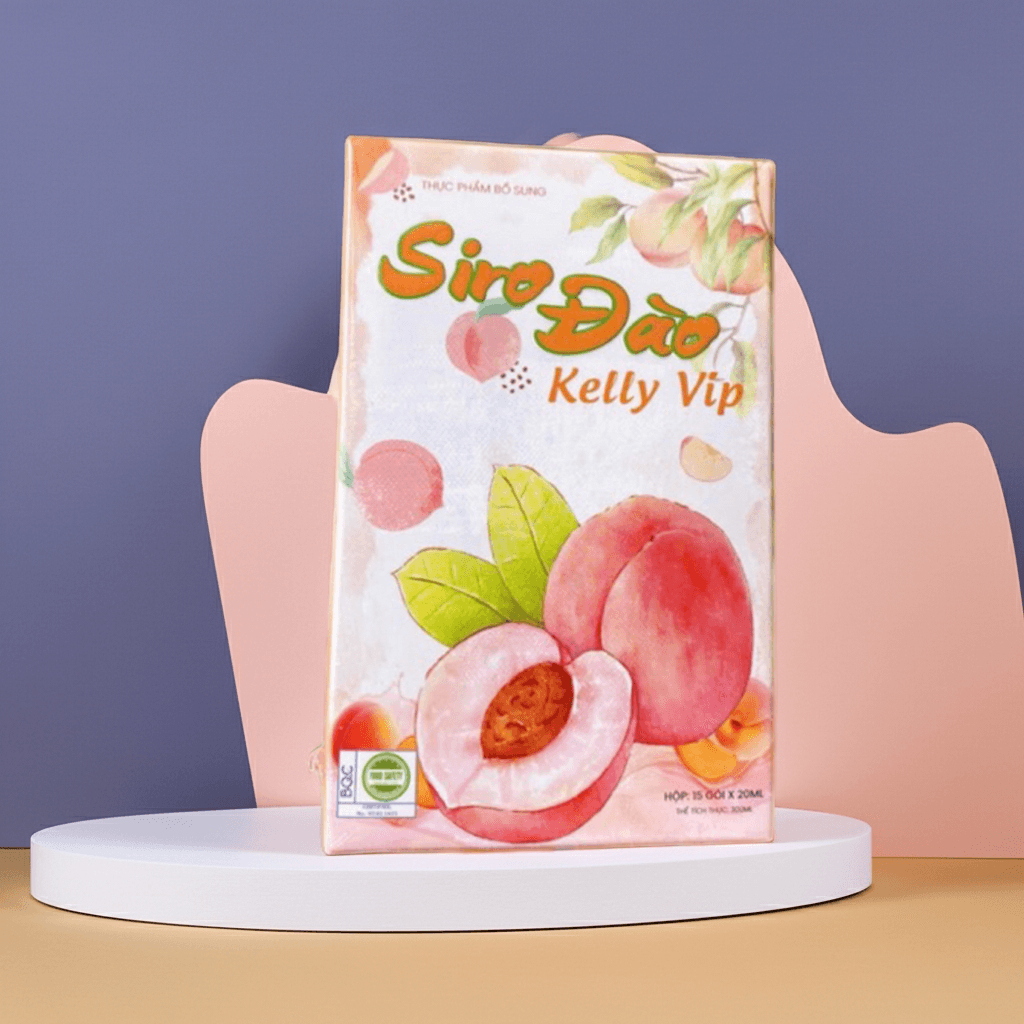 Kelly Plus Peach Syrup Supplement 15 Sachets Health Support