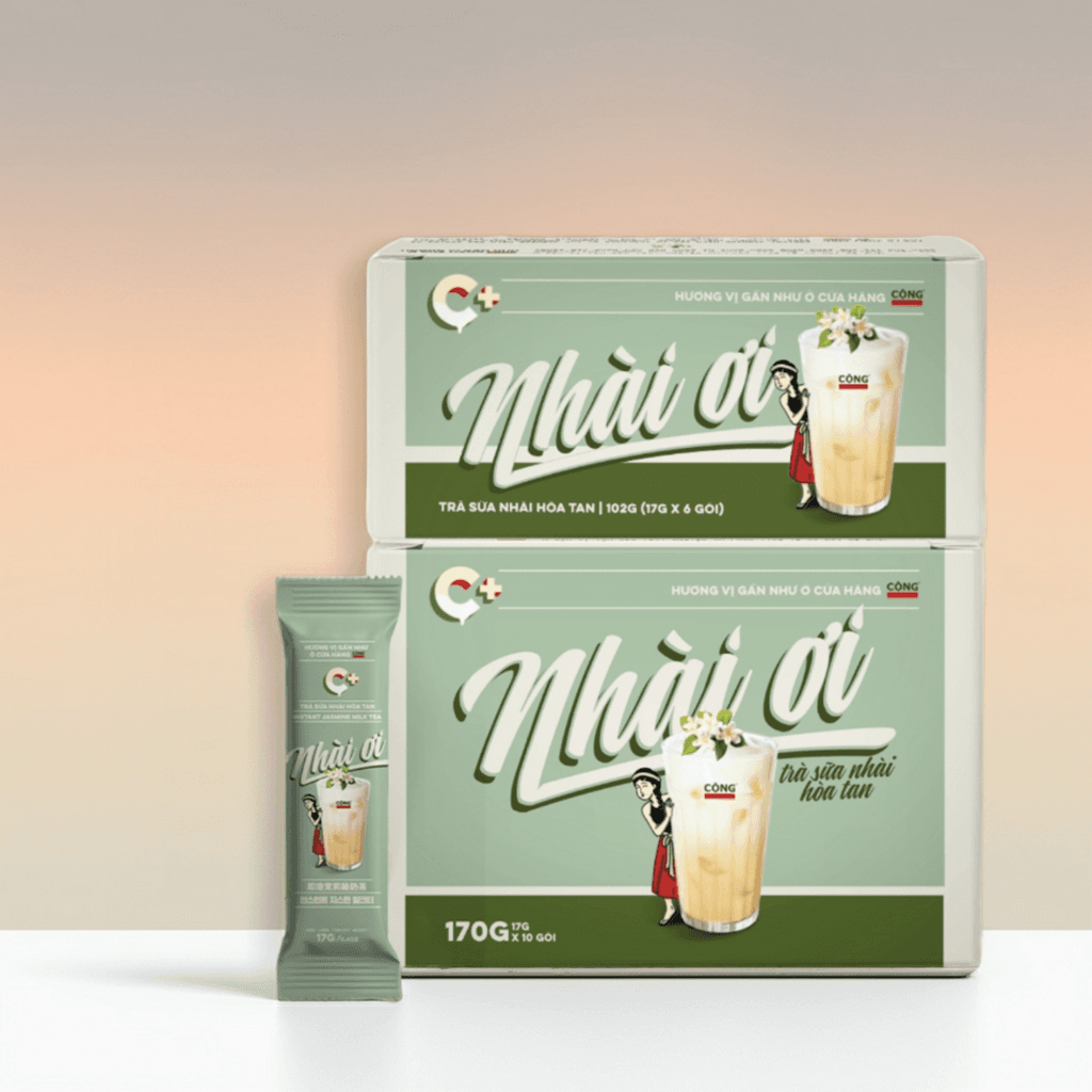 Cong Cafe Jasmine Milk Tea Instant Mix 6 Pack - Premium Flavor