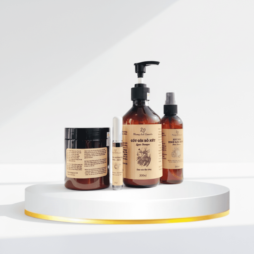 Phuong Anh Herbal Shampoo And Conditioner Set 300ml Coconut Extract