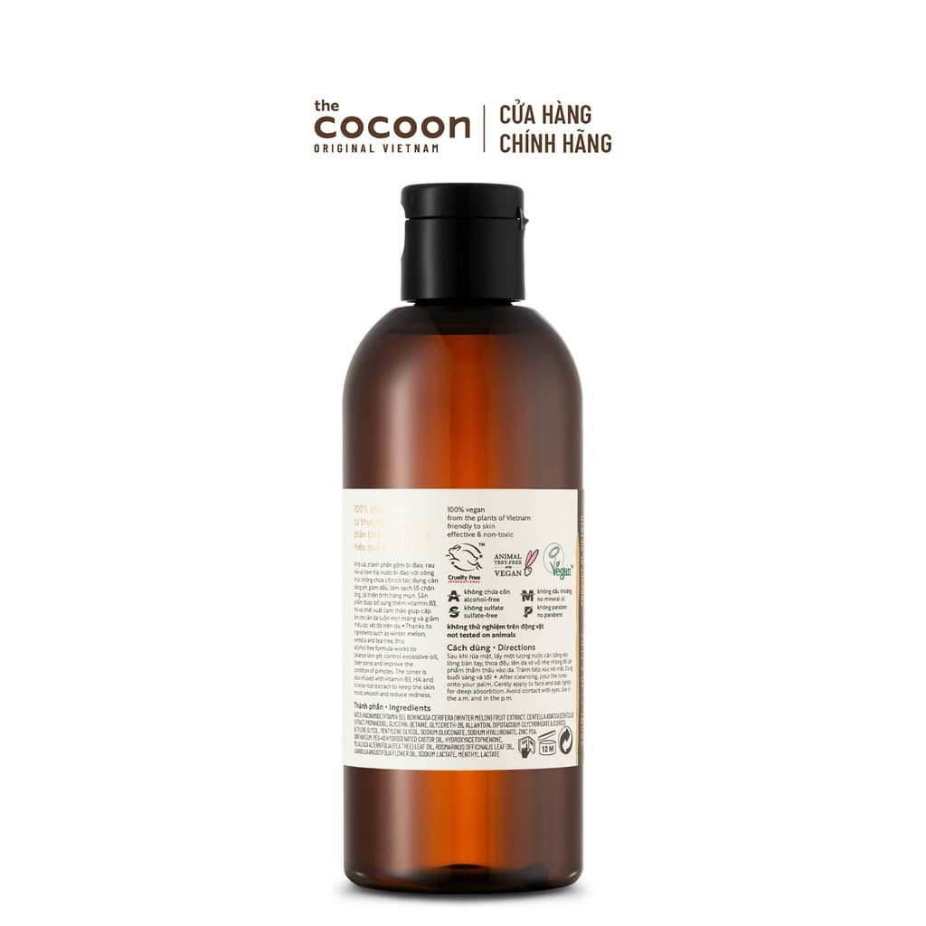 Cocoon Toner - Oil Control & Acne Treatment - 310ml - Cucumber Fresh