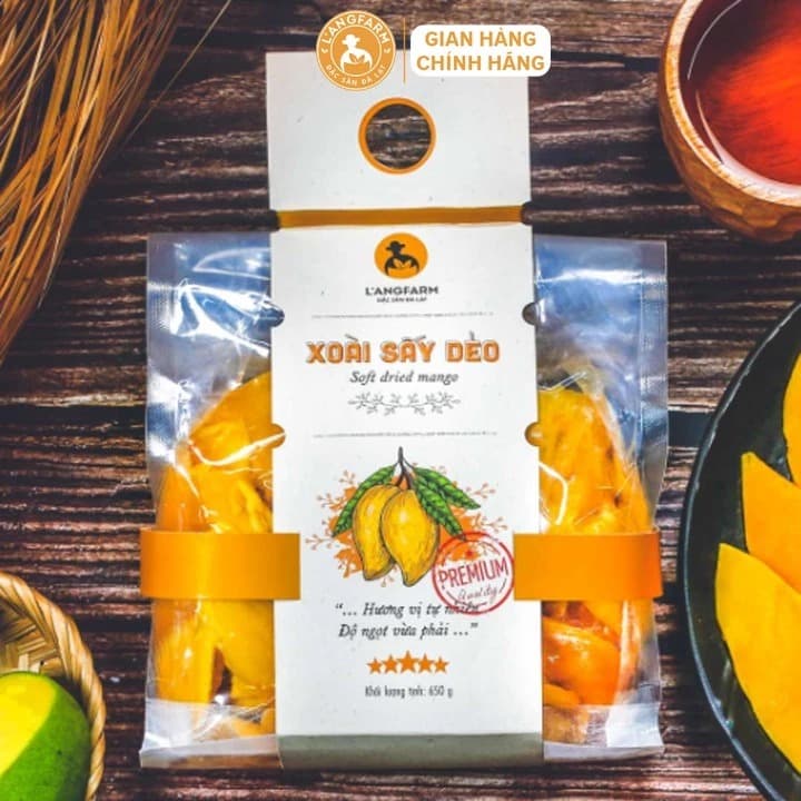 L'angfarm Soft Dried Mango Natural Flavor 650g Mawashi Pack