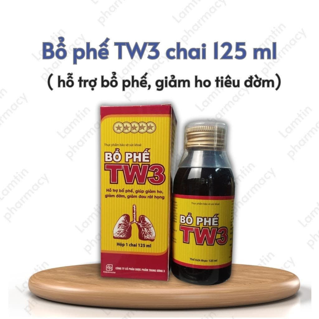 Bo Phe TW3 Lung Support Herbal Syrup Natural Relief 125ml Bottle