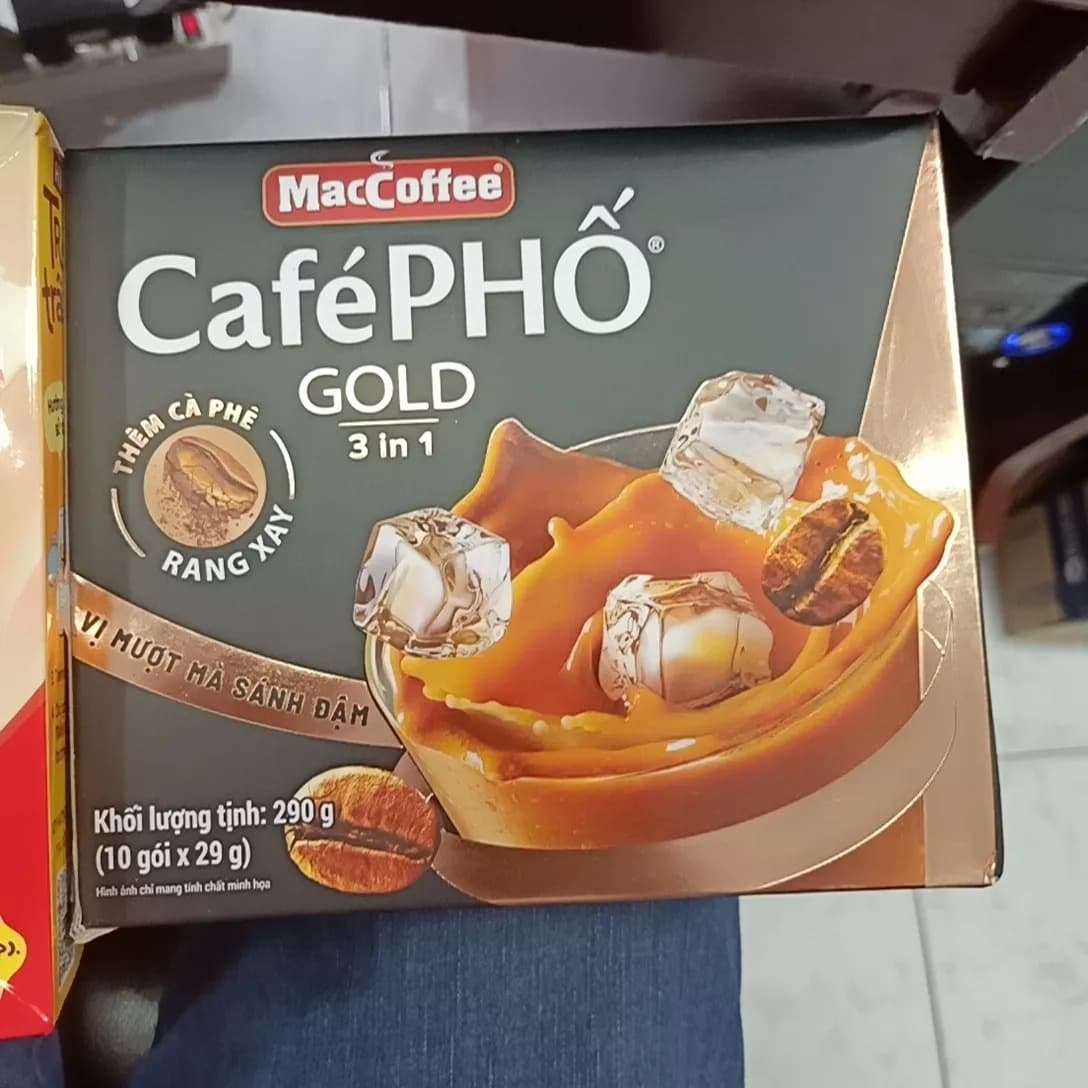 MacCoffee PHỐ Gold 3in1 Vietnamese Iced Coffee Mix 10 Pack 290g