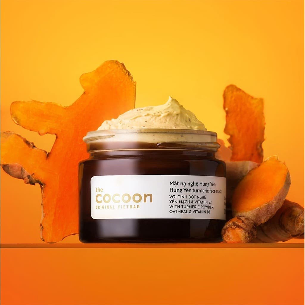Cocoon Turmeric Glow Mask with Niacinamide & Oat Extract 30ml Yellow