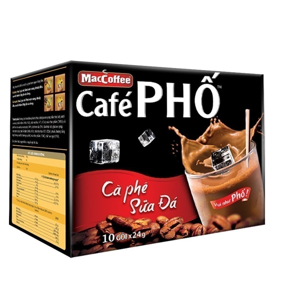 MacCoffee Vietnamese Iced Milk Coffee 10 Pack Instant Mix 240g