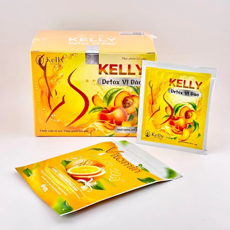 Kelly Detox Herbal Tea Peach Flavor 30 Pack Wellness Drink