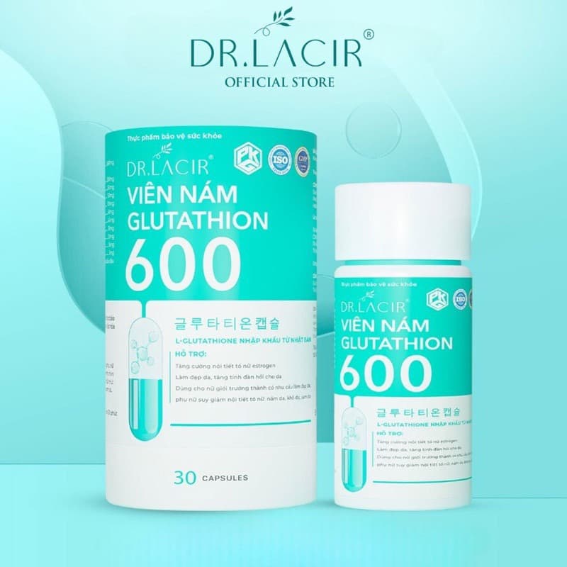 Glutathione Collagen Supplement Skin Brightening 600mg 60 Capsules