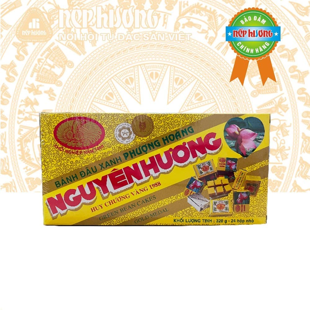 Nguyen Huong Green Bean Cake Traditional Flavor 320g Vietnamese Specialty