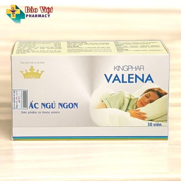 Kingphar Valena Sleep Aid Supplement Calm Stress Relief 30 Capsules