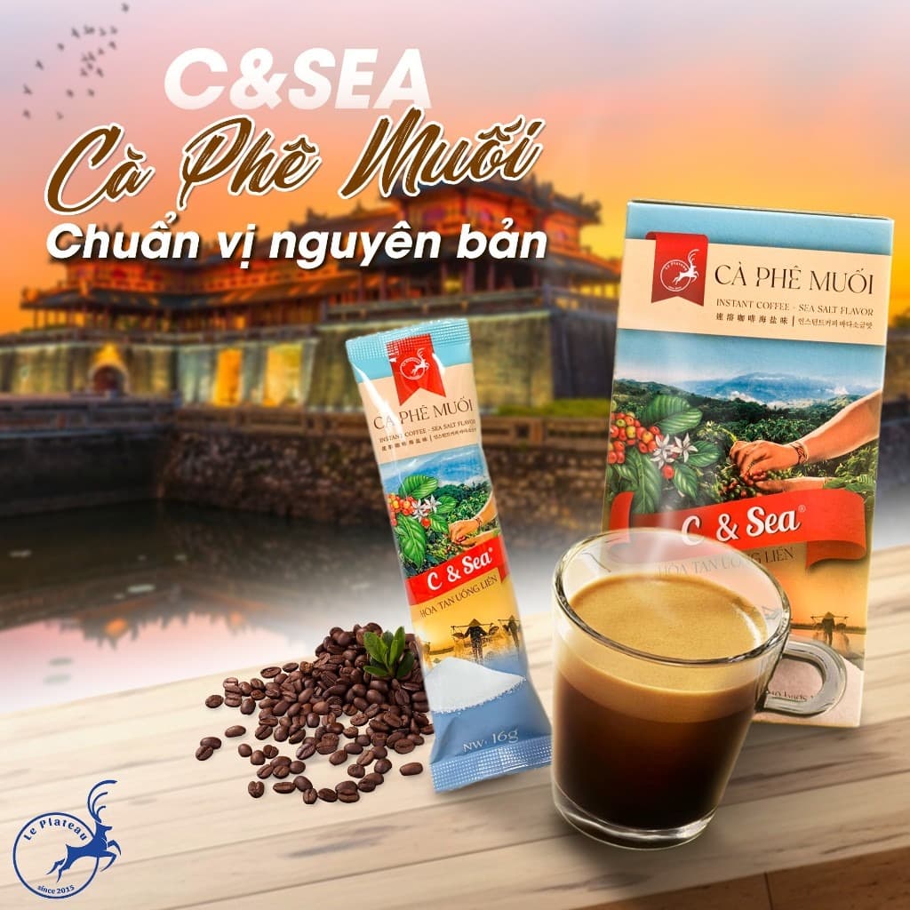 C&Sea Café & Sea Instant Salted Coffee Blend 20 Servings