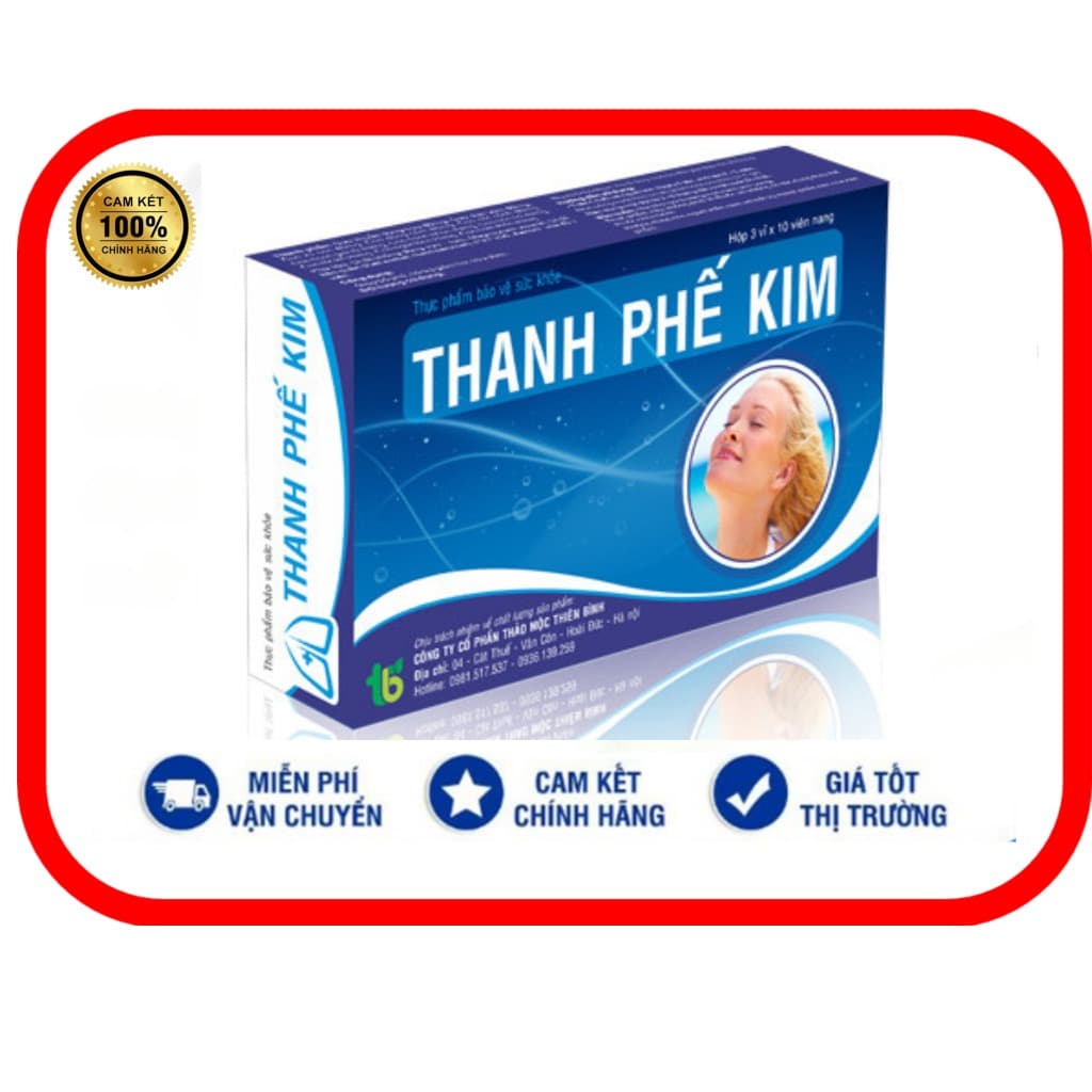 Thanh Phe Kim Respiratory Support Supplement Natural Herbal Blend 60 Caps