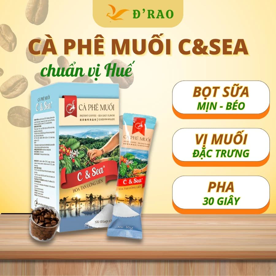 Le Plateau Salted Coffee C&Sea Creamy Blend 10 Packs x 16g