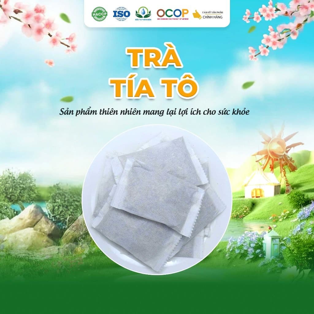Sieu Thi Thien Nhien Perilla Jasmine Herbal Tea 30 Tea Bags Natural Blend