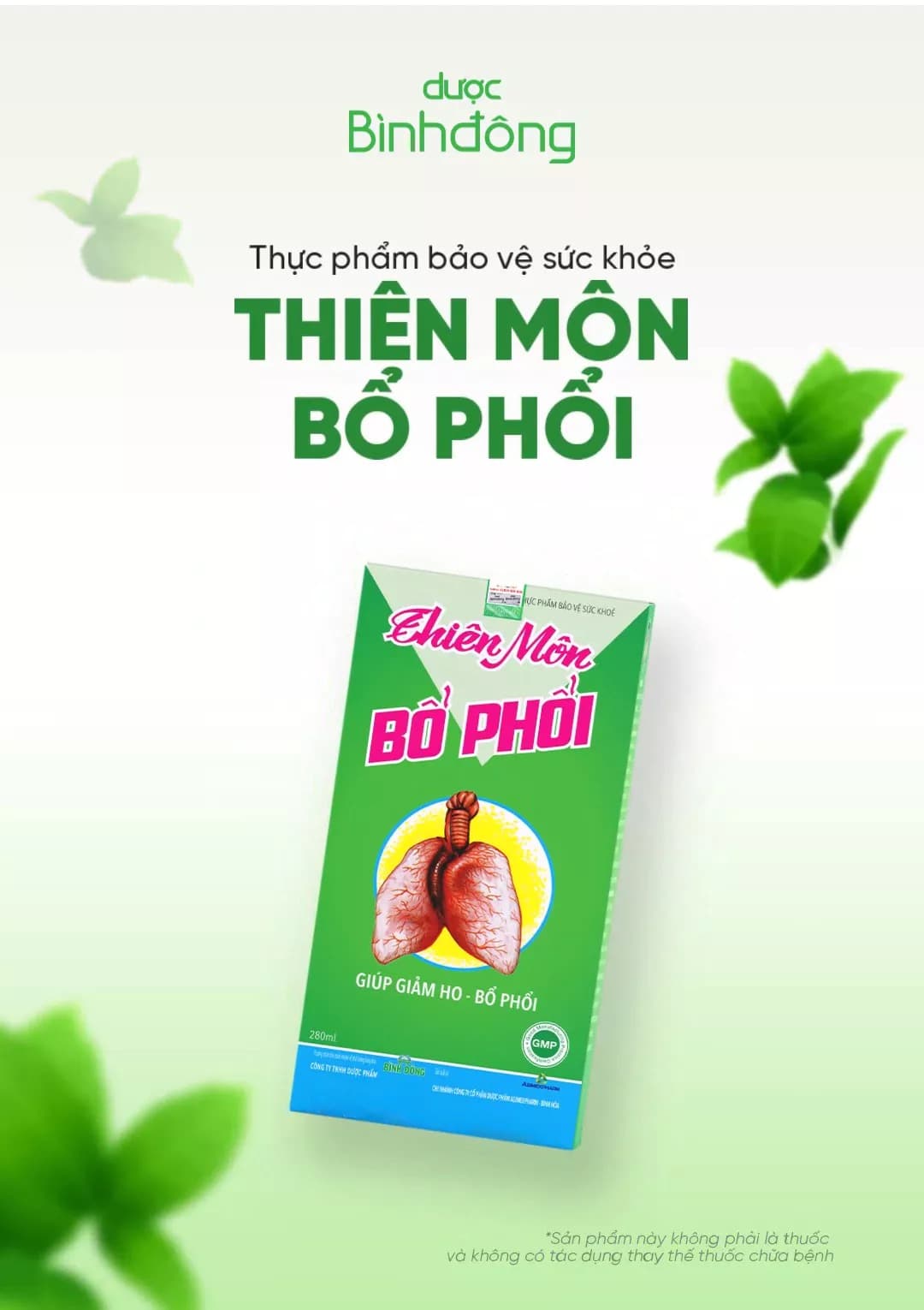 Duoc Binh Dong Thien Mon Bo Phoi Lung Support Herbal Syrup 280ml